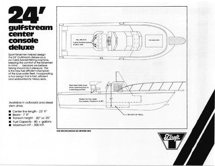 T-Craft 24' Gulfstream Center Console Deluxe picture
